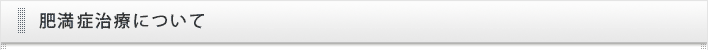 肥満症治療について
